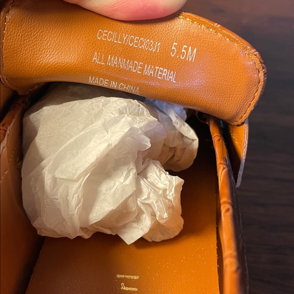 Madden Girl Burnt Orange Textured Loafers - Picture 9 of 9